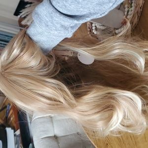 Blonde Curly Medium Long Wig